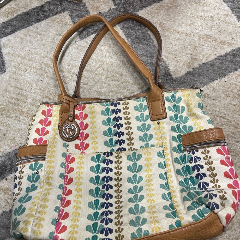 Vintage Relic large canvas Purse 10 x 12 4, very clean, lots of pockets